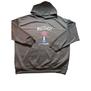 Kendrick Lamar Gen X Mustard Hoodie Mens 2X Pullover Sweatshirt Dark Gray